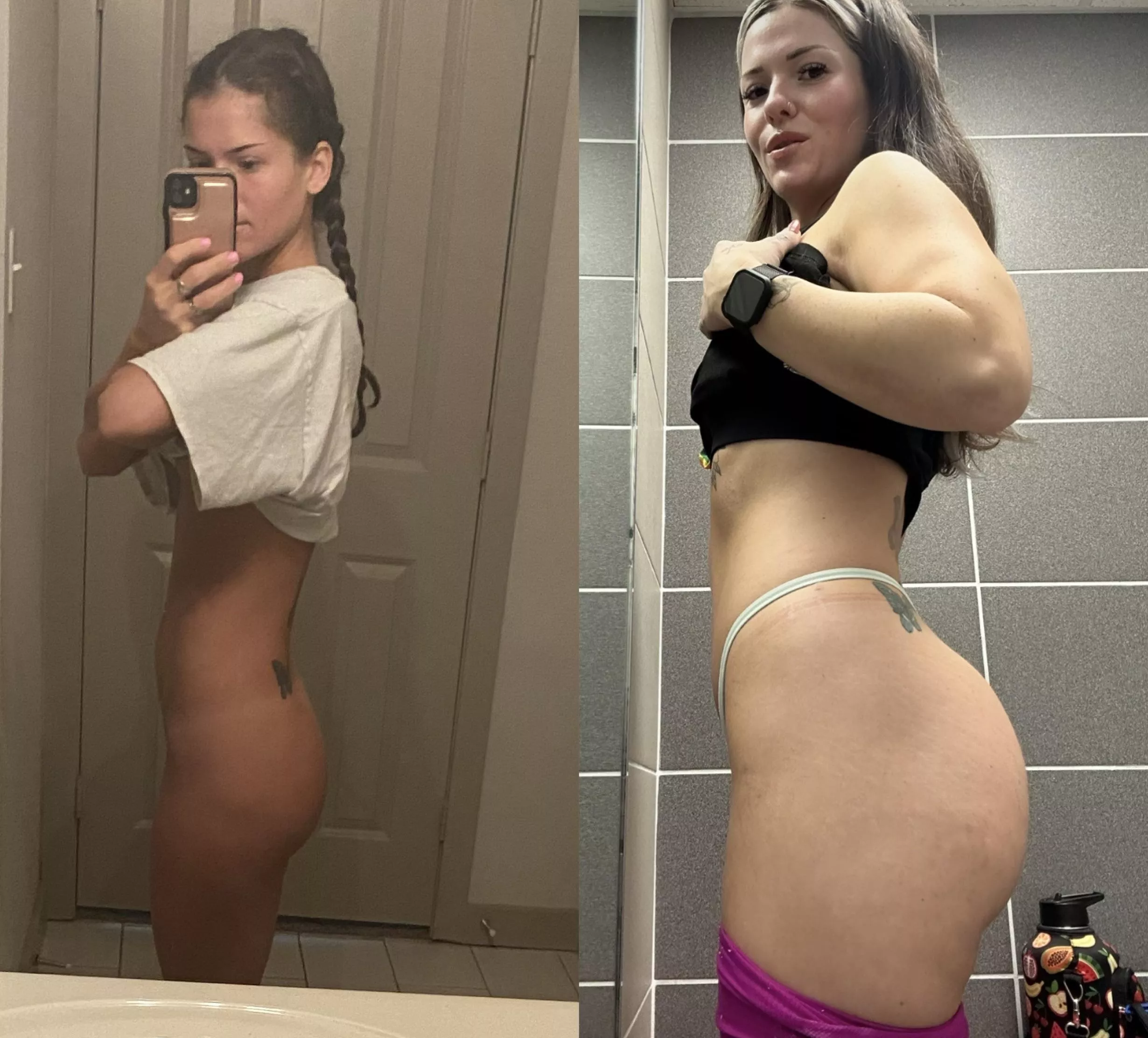 Progress of growing the booty