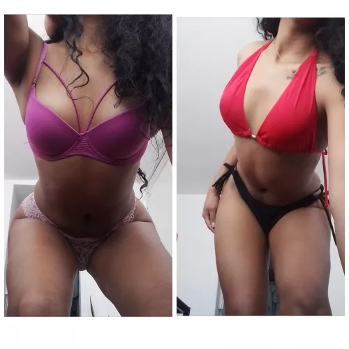 Putting on a bikini to escape boredom