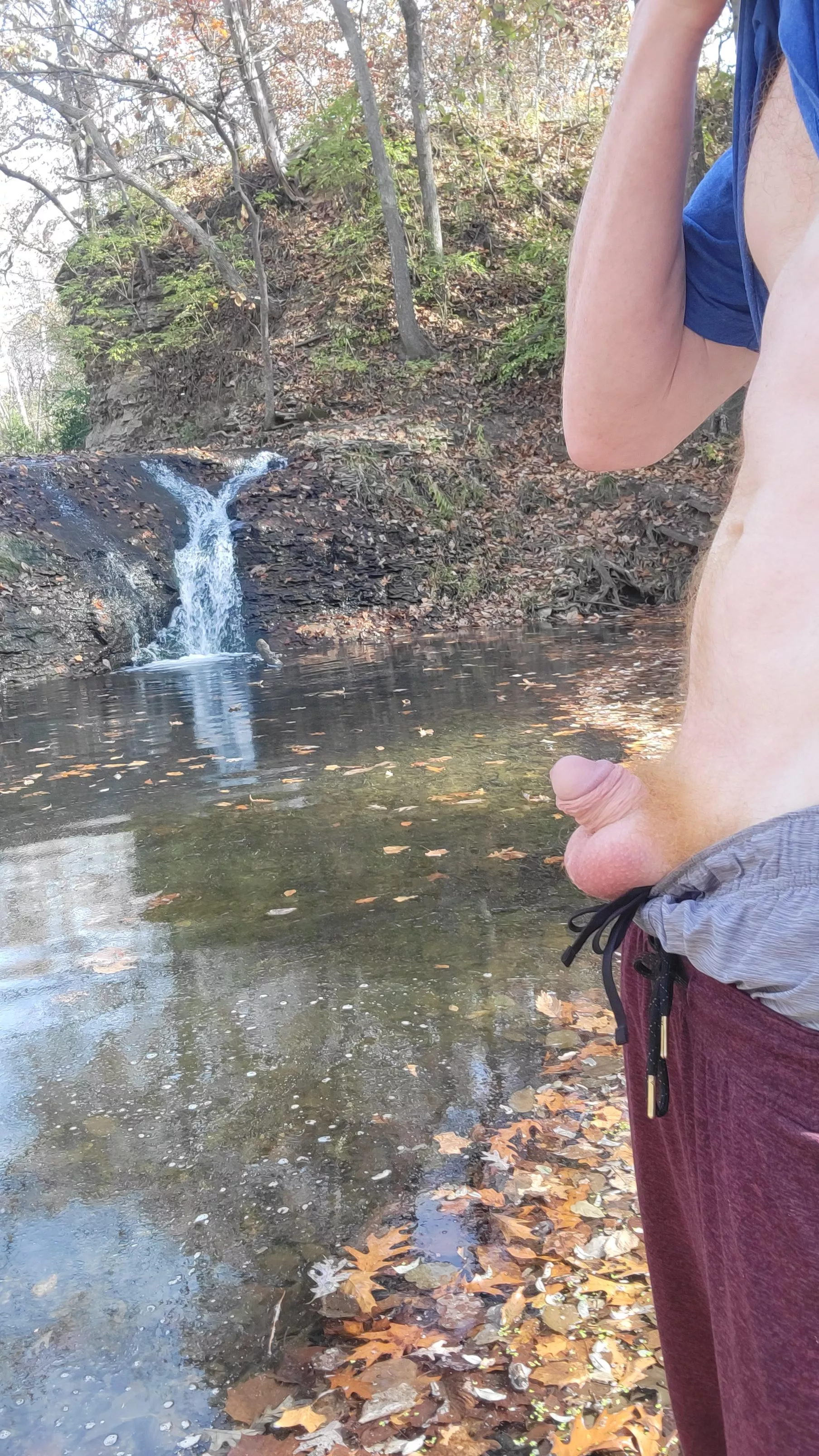 Small softie at a waterfall