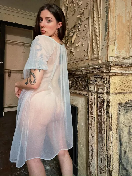 Vintage lingerie in vintage building is my whole vibe