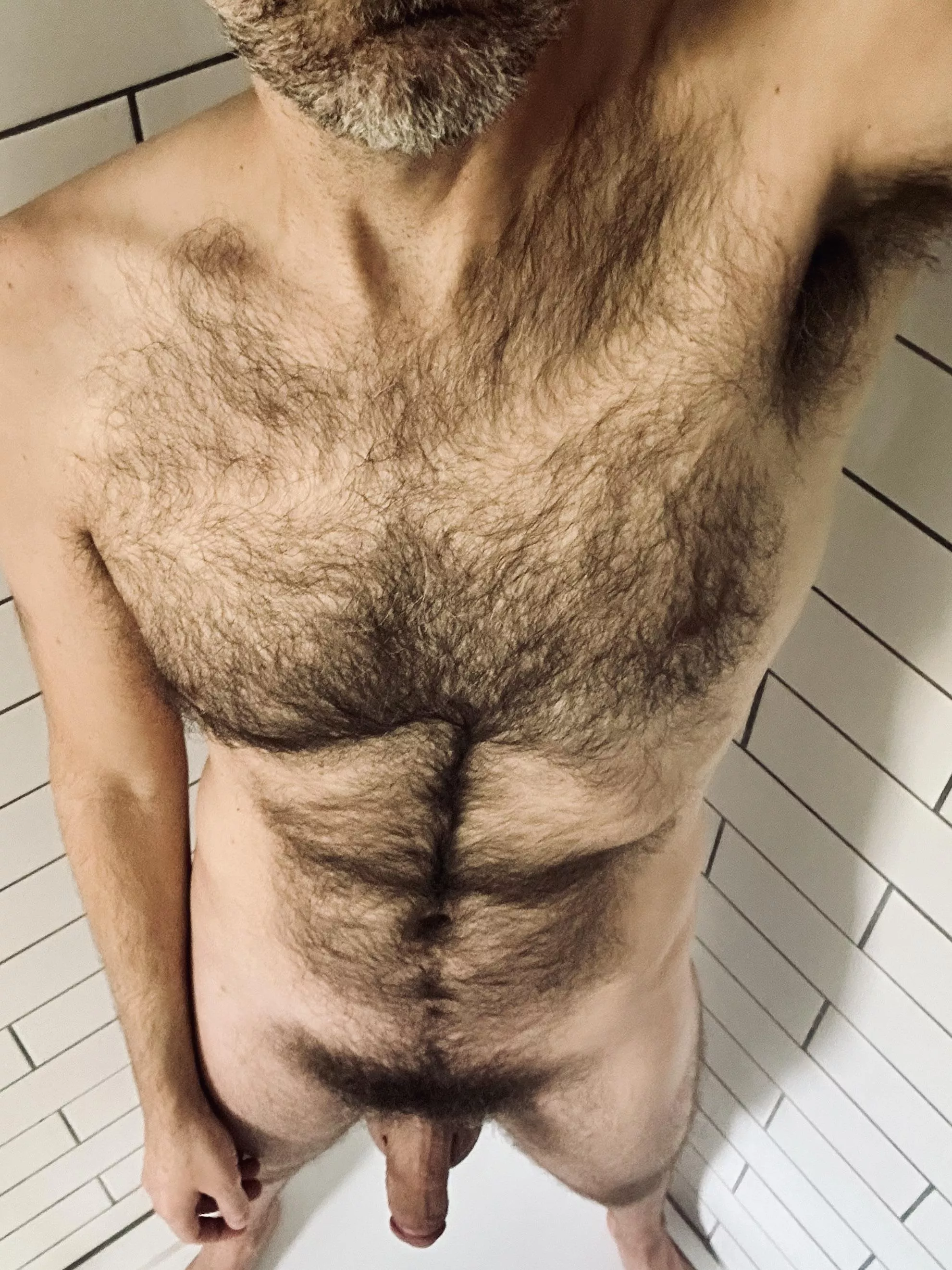 About to shower with the curtain open at the gym...