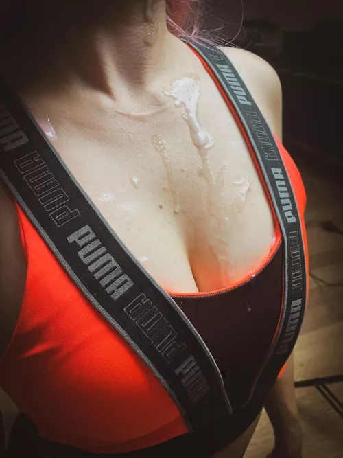 Cum on my sports bra (oc)