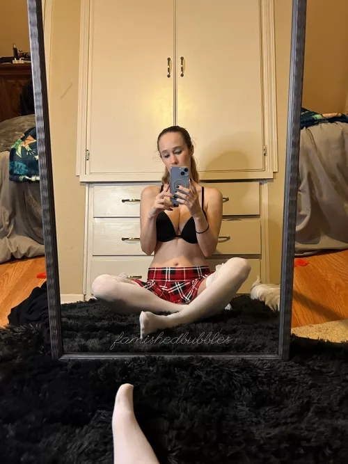 [F] these thigh high socks look great thrown over your shoulders!