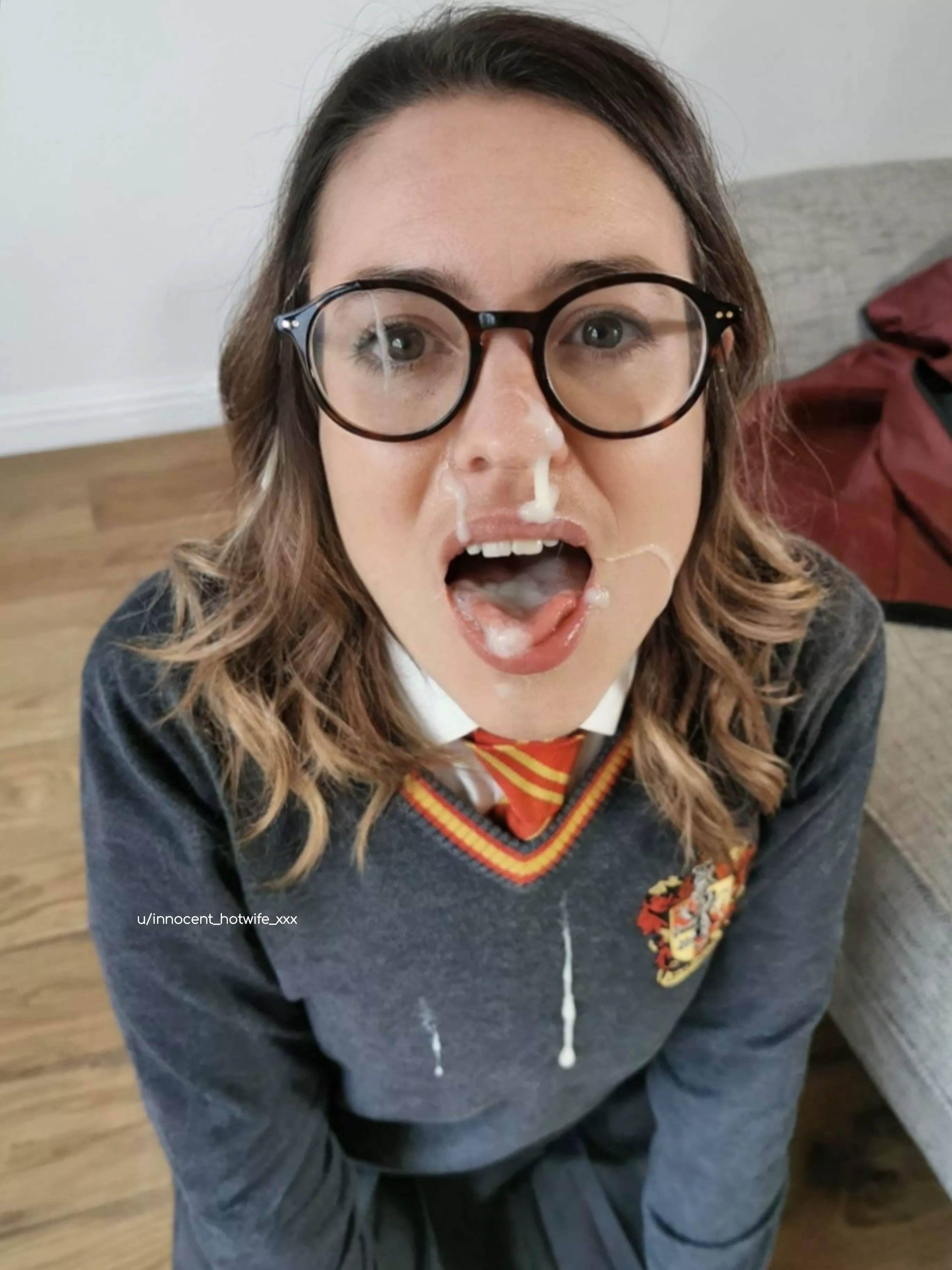 Naughty Hermione takes a facial