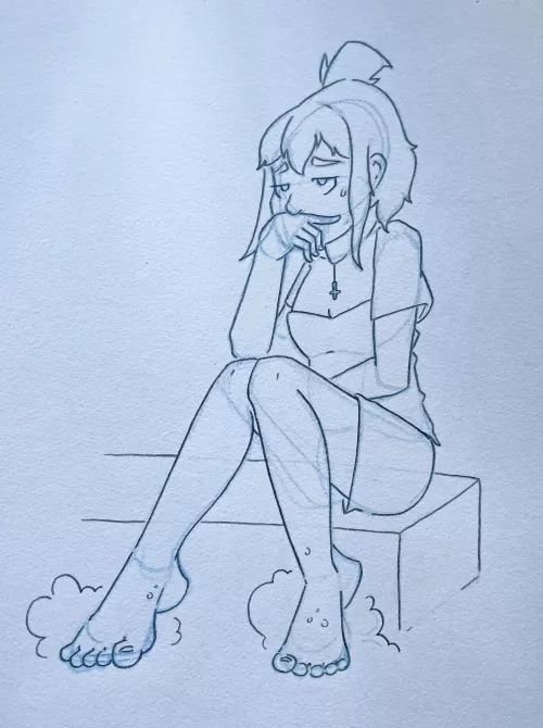 Sweaty feet! (Pinkkimochi) [OC]