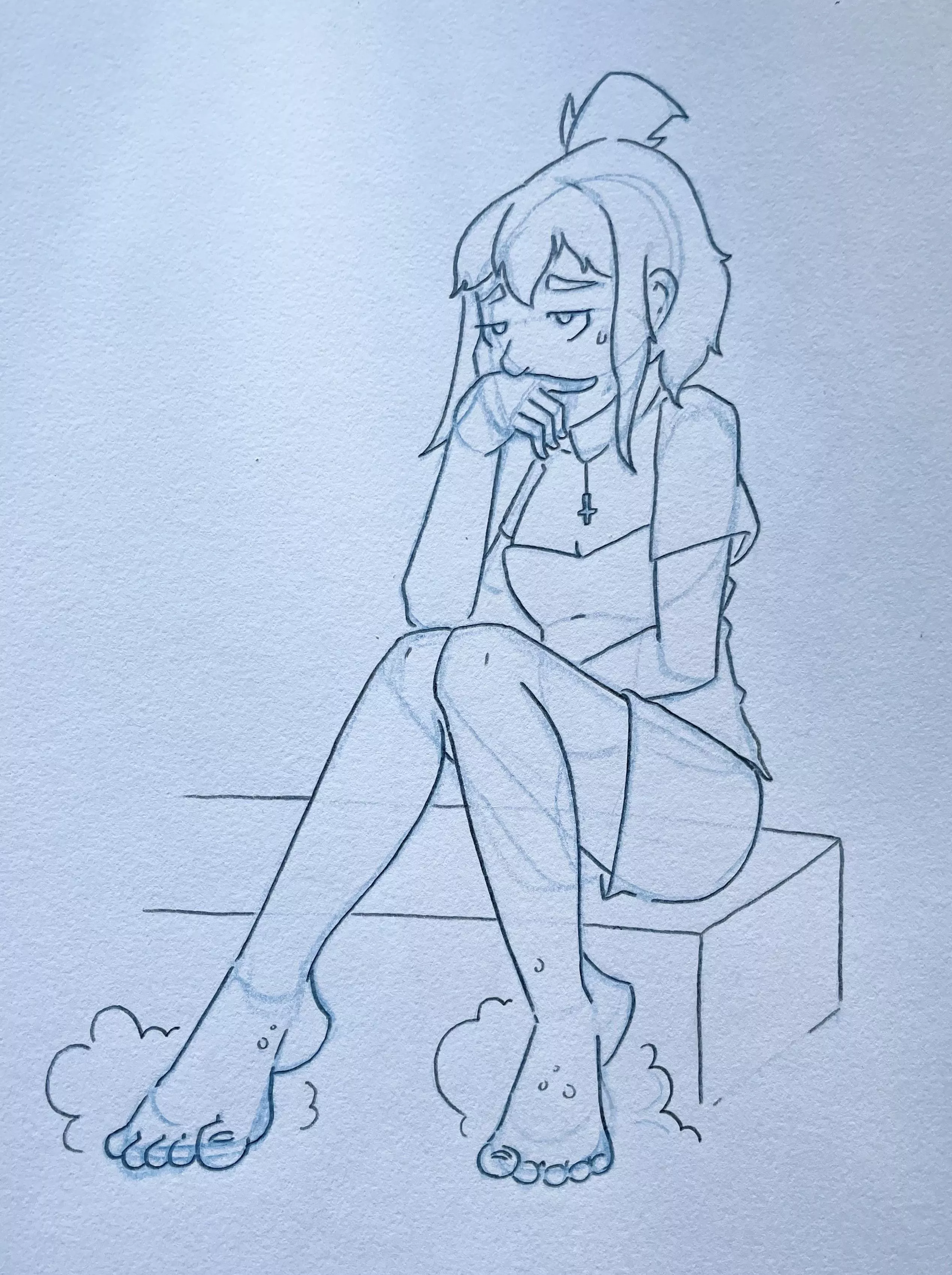 Sweaty feet! (Pinkkimochi) [OC]