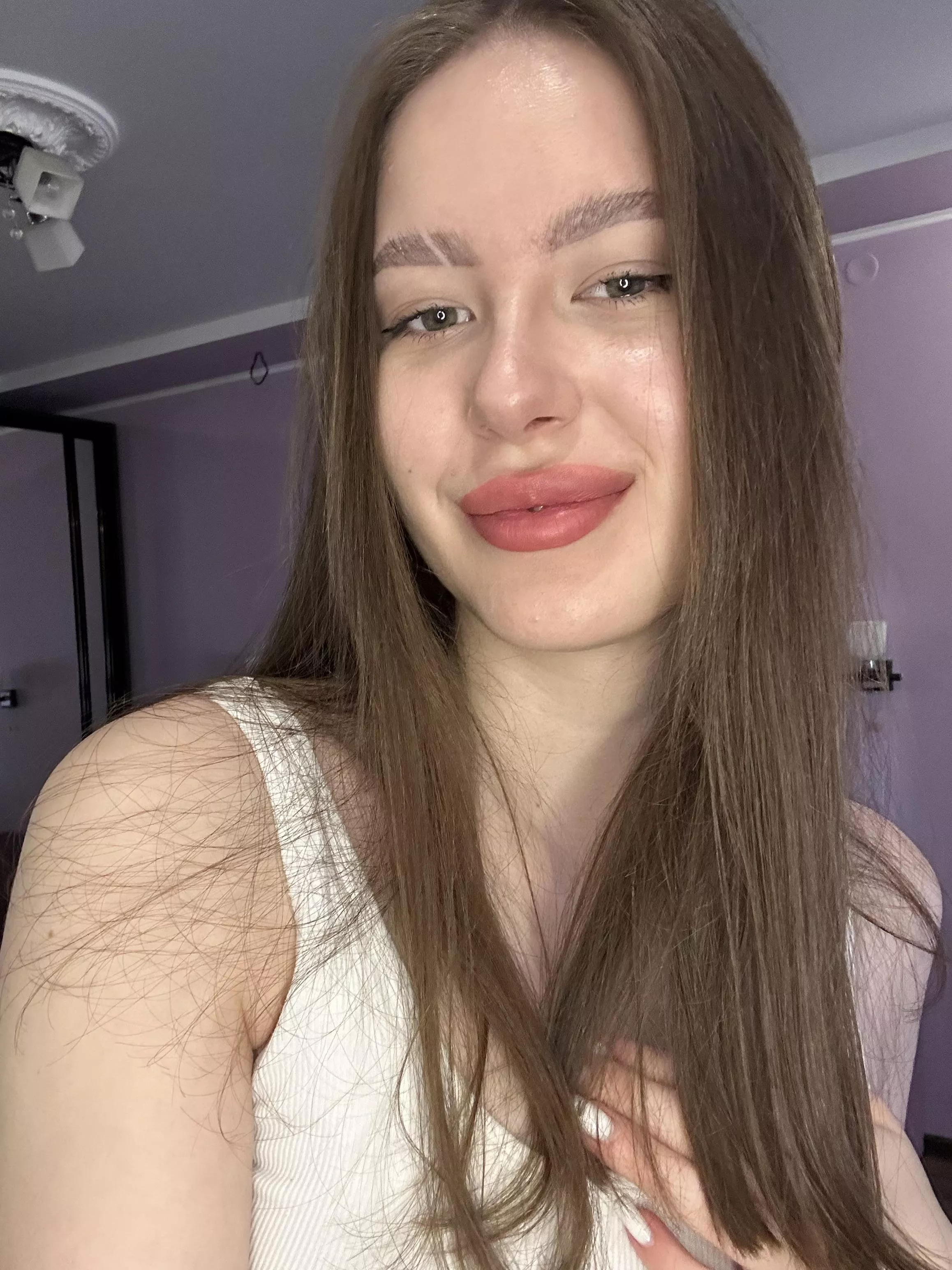 a little bit of lipstick