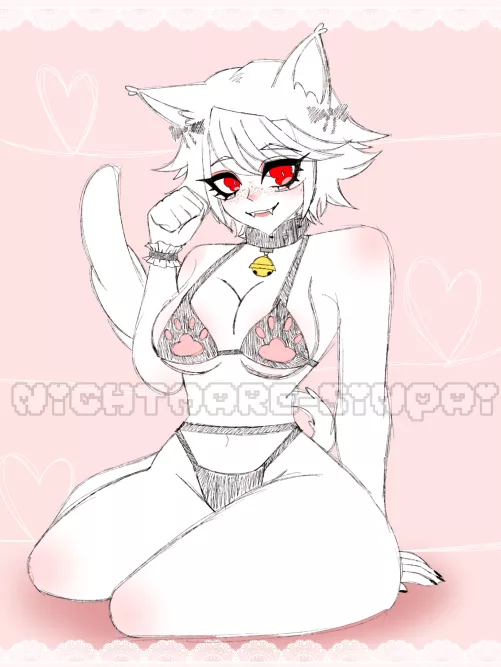 Cat girl version of my oc 😼