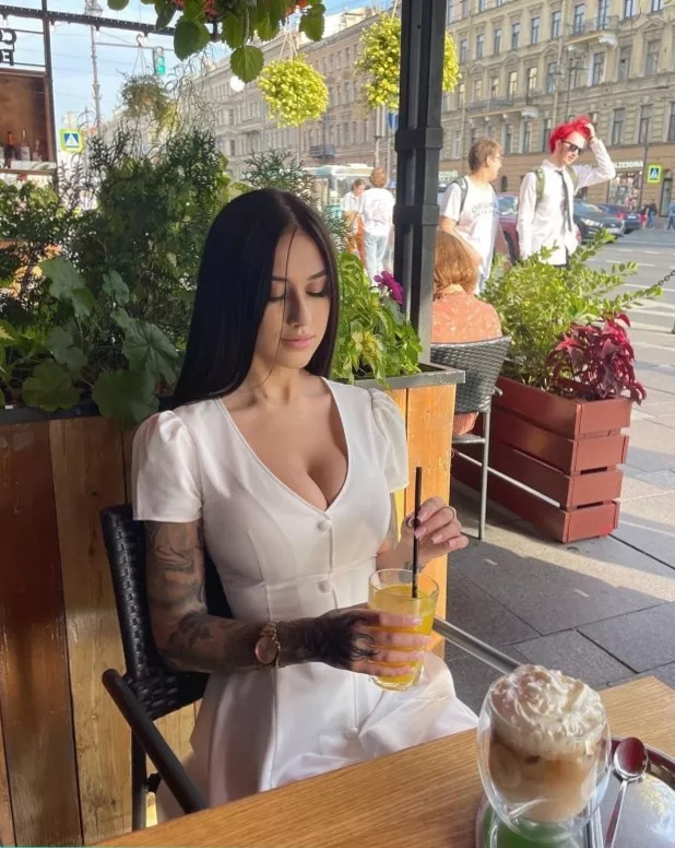 Looking at me, no one would have guessed that a surprise was waiting for them under the skirt