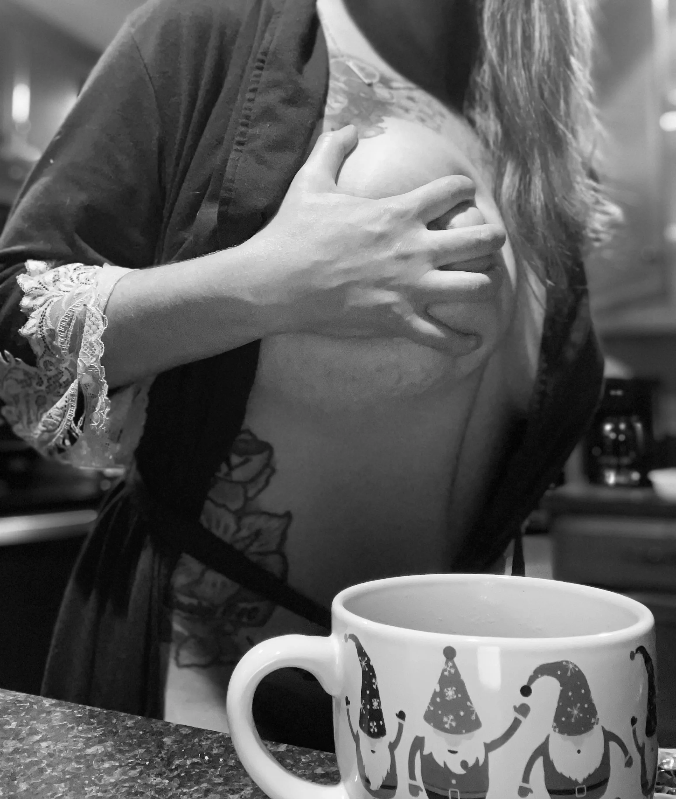 My mug was a little too hot to hold. Luckily I found something else to hold in its place.