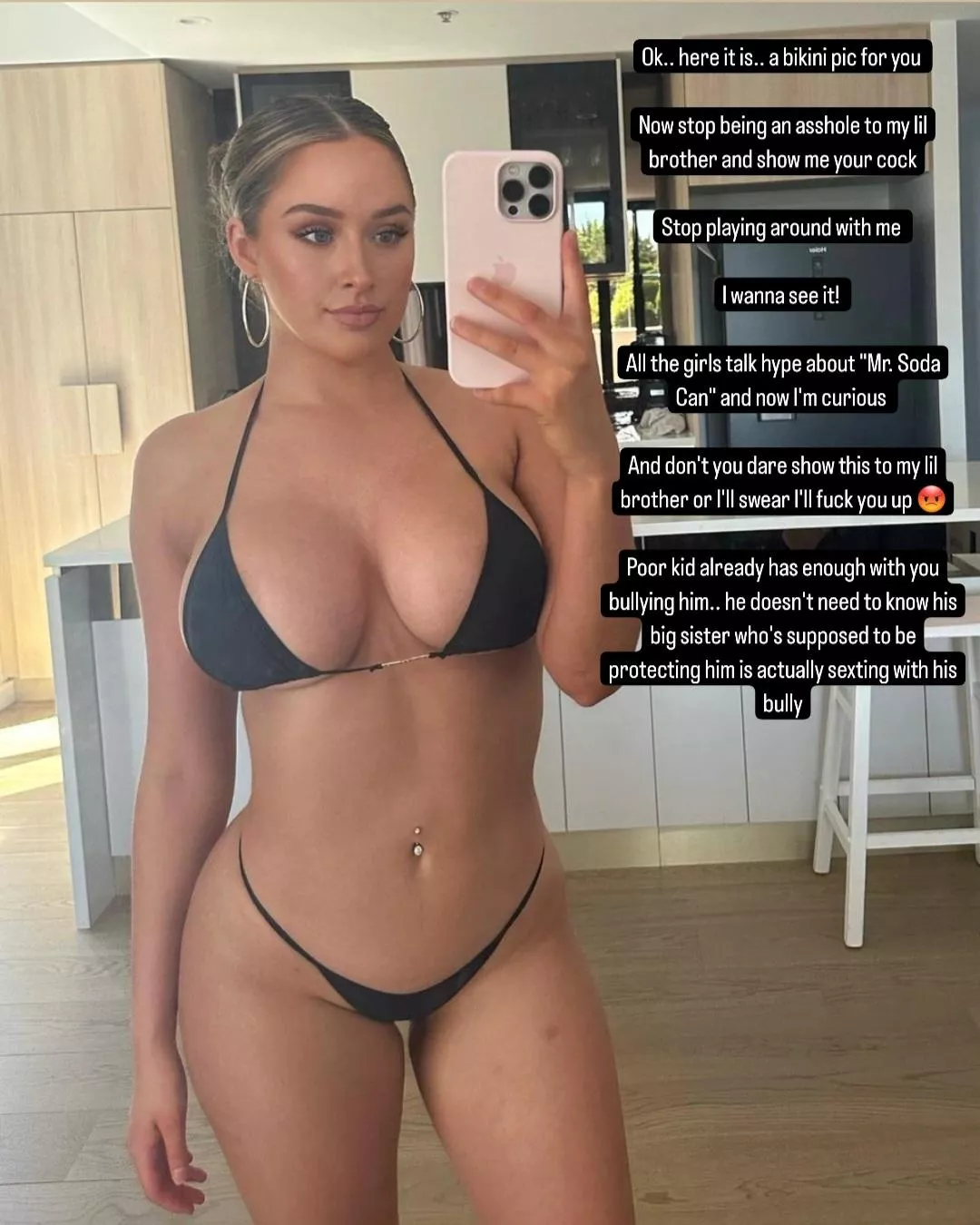 Sexting with her little brother's bully