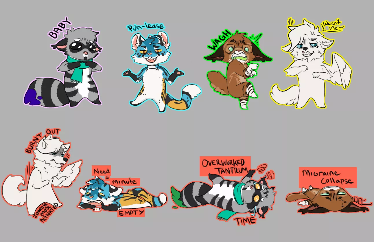 telegram stickers (art by me)