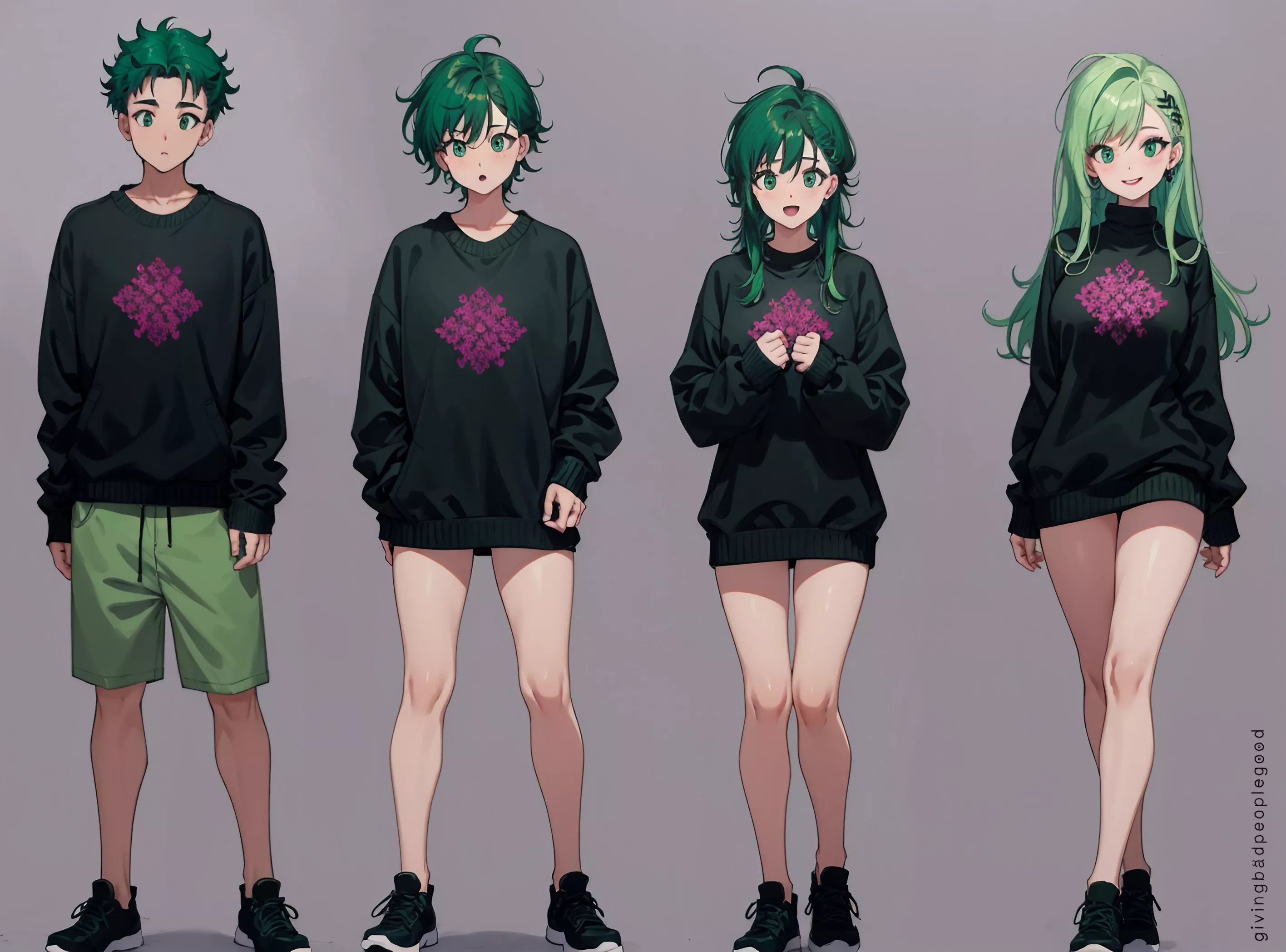 The Cursed Sweater - Transformation Sequence (givingbadpeoplegood)