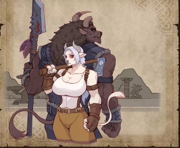 wholesome Minotaur couple.