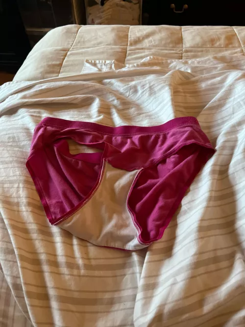 Wife’s panties from yesterday. Yum