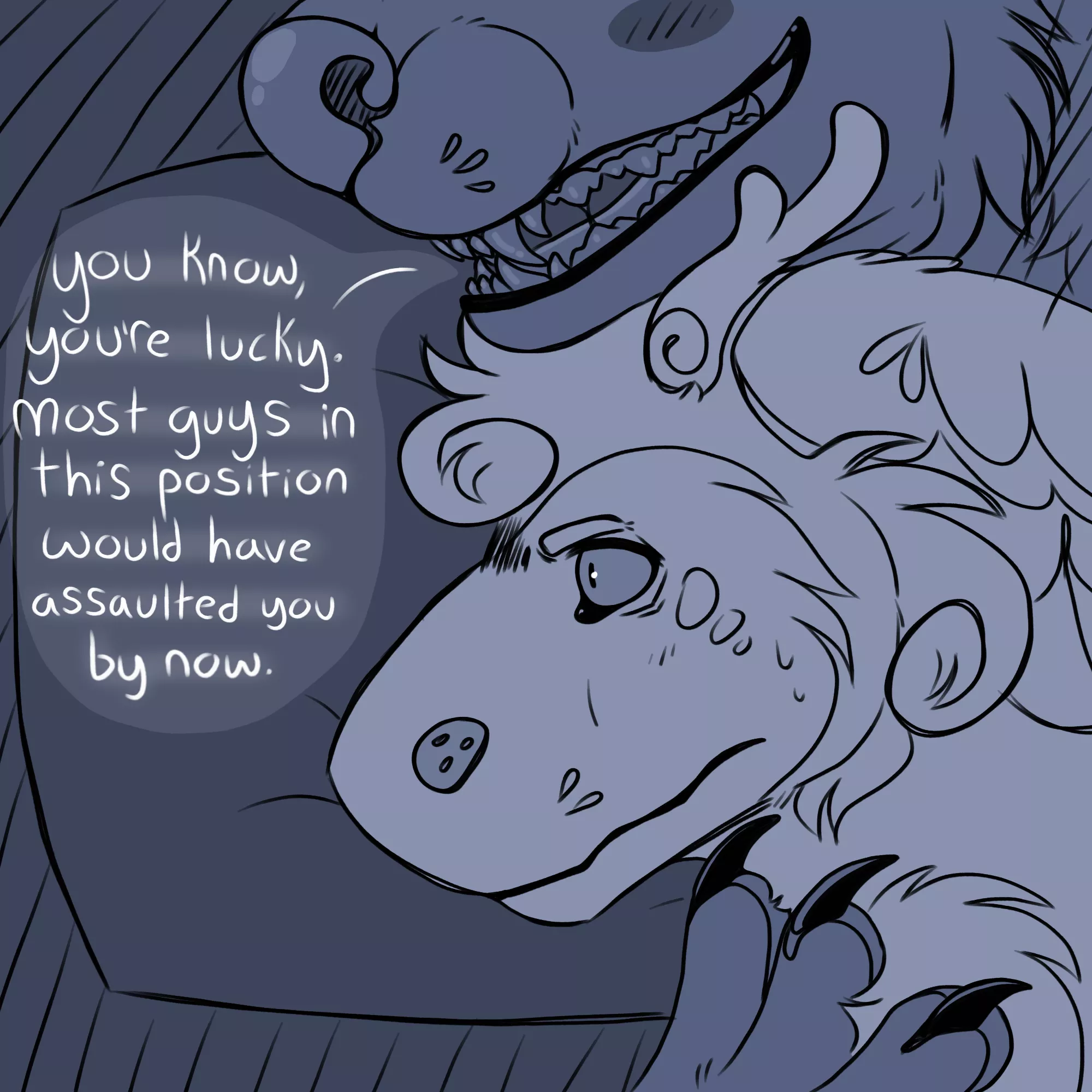 A little vent drawing, spoiled for mentions of sa