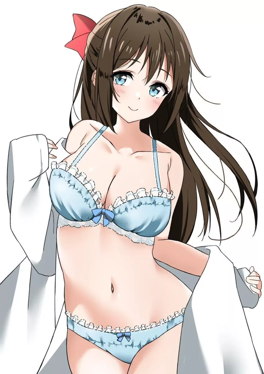 Beautiful waifu in robe