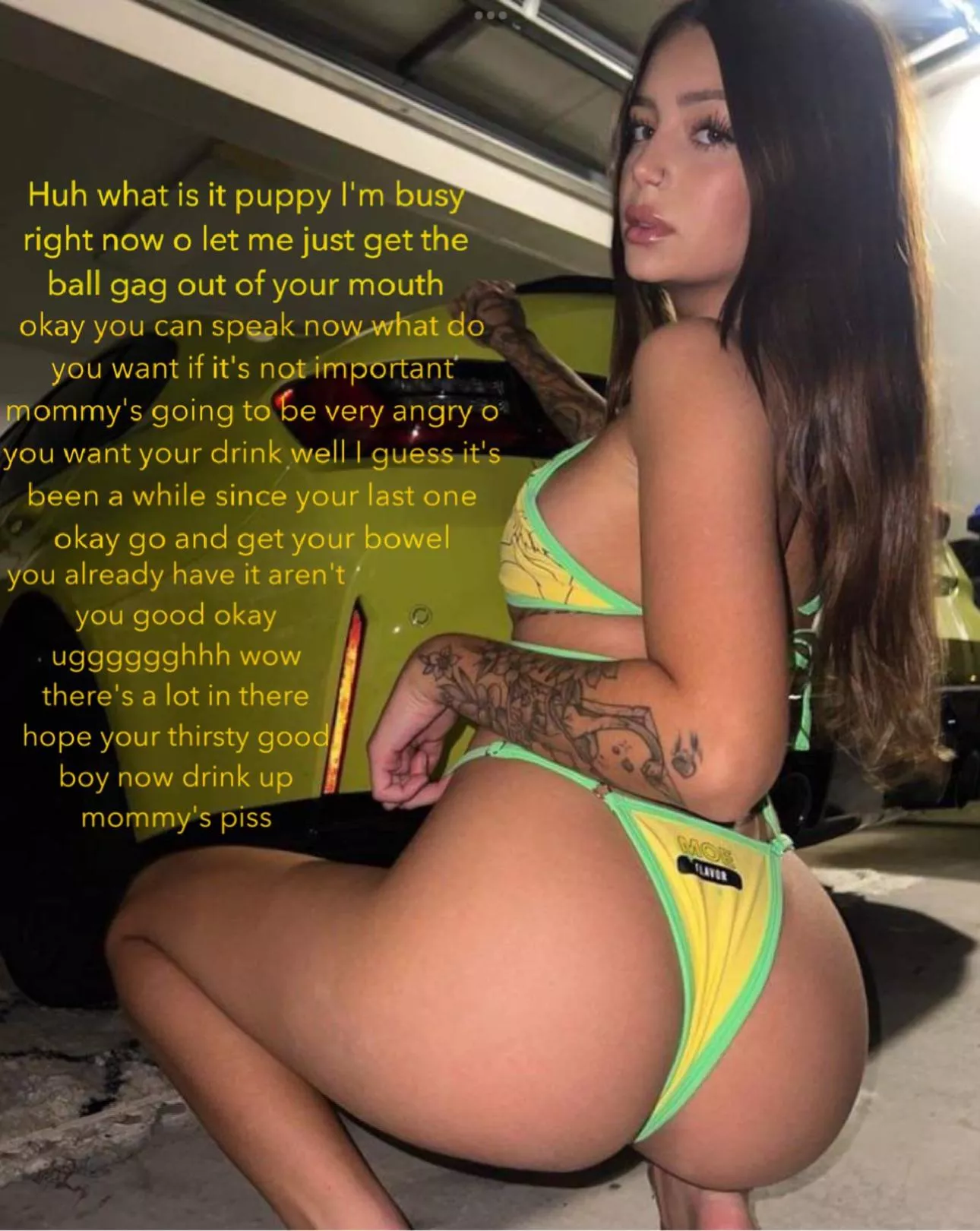 Getting a drink from mommy