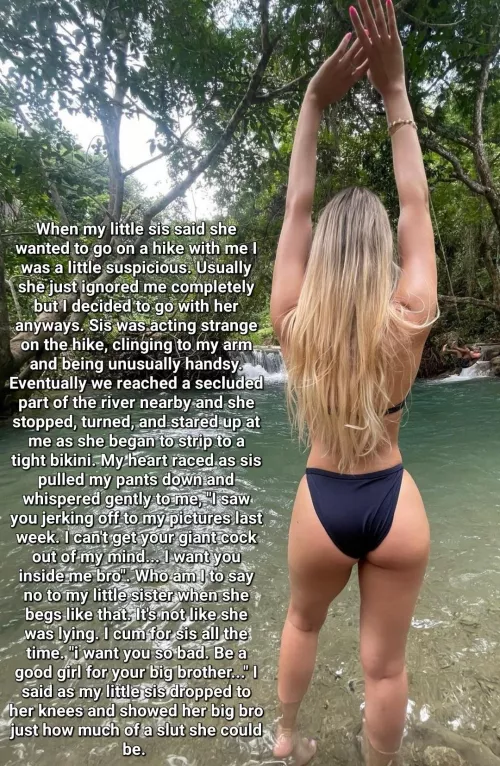 Hiking with her big bro