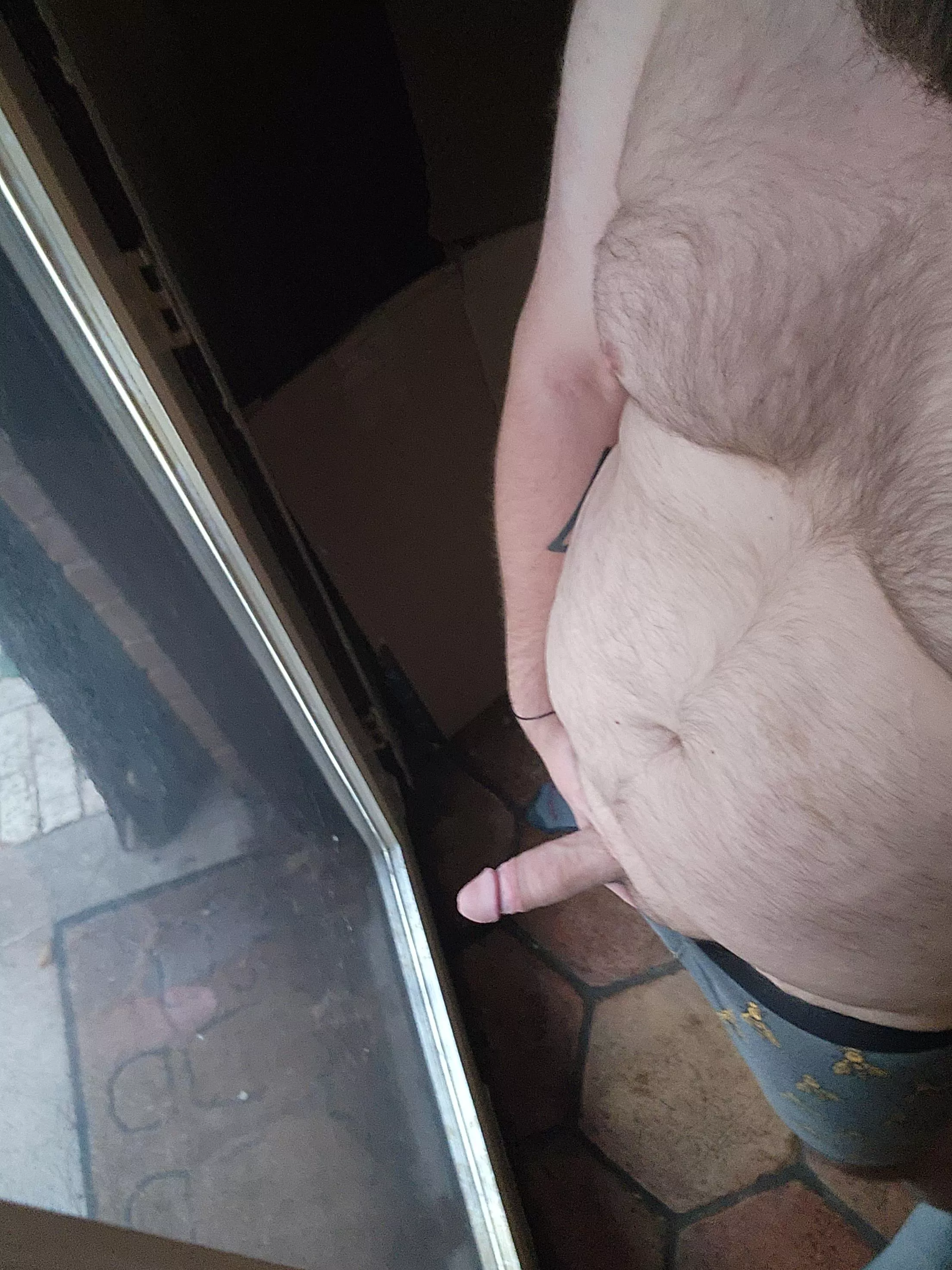 Me getting of for the one milf that walks every Wednesday. She always sticks around to watch.