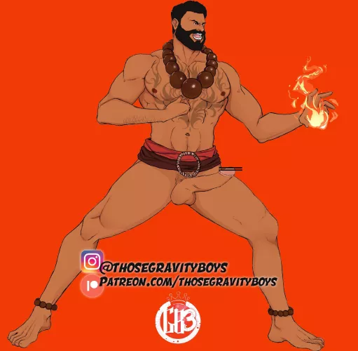 My OC Tolovae, demigod of fire…hot enough? 😏🔥