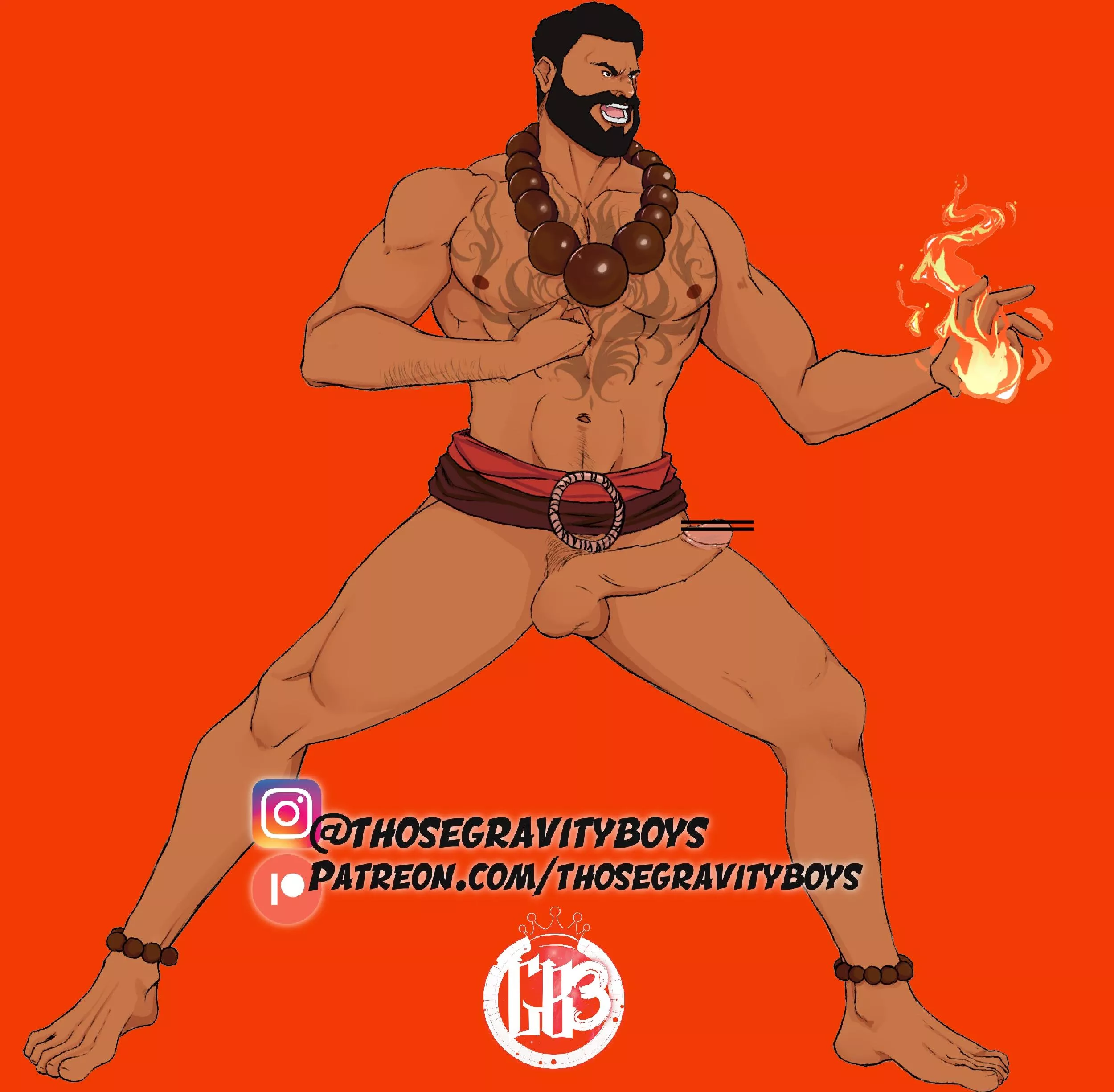 My OC Tolovae, demigod of fire…hot enough? 😏🔥