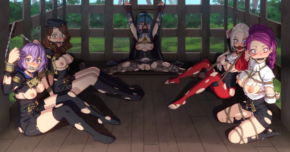 Nothing they can do but watch their friends boobs jiggle in the wagon on the way to the slave market