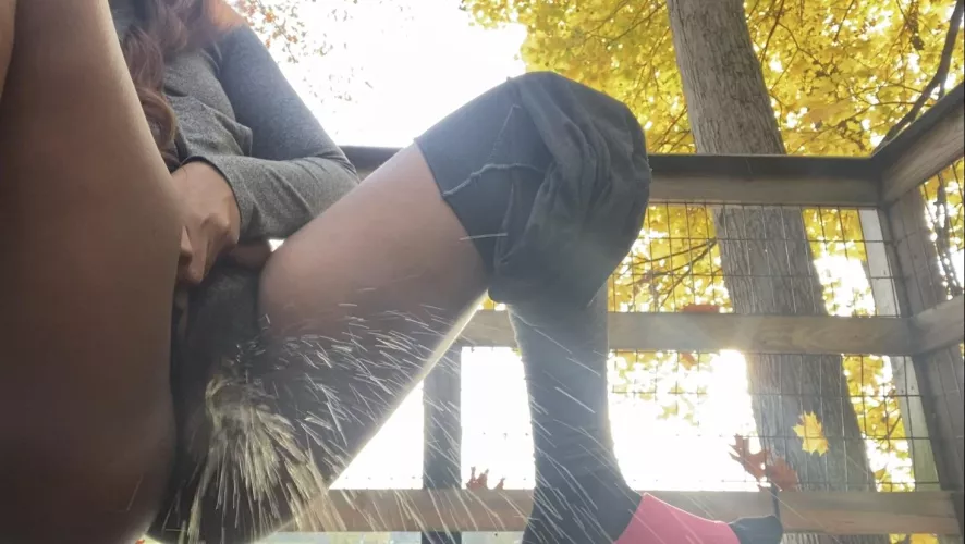 Peeing outside for the first time