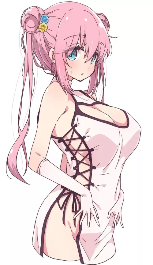 Perky waifu dressing sexy