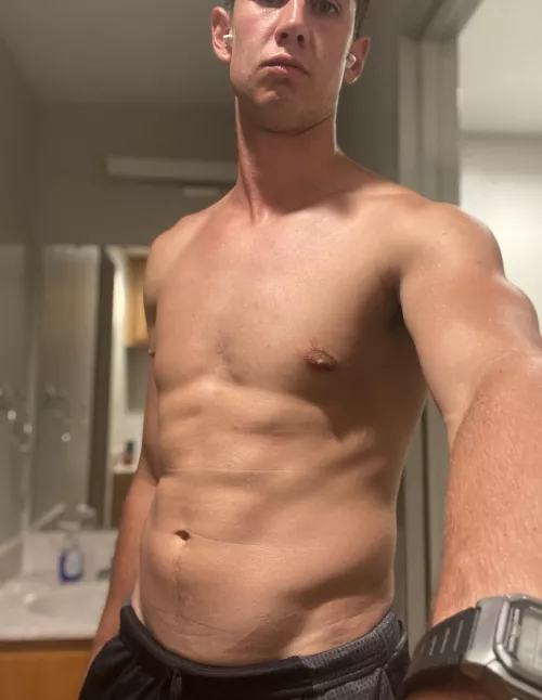 Post gym, pre shower from this afternoon.
