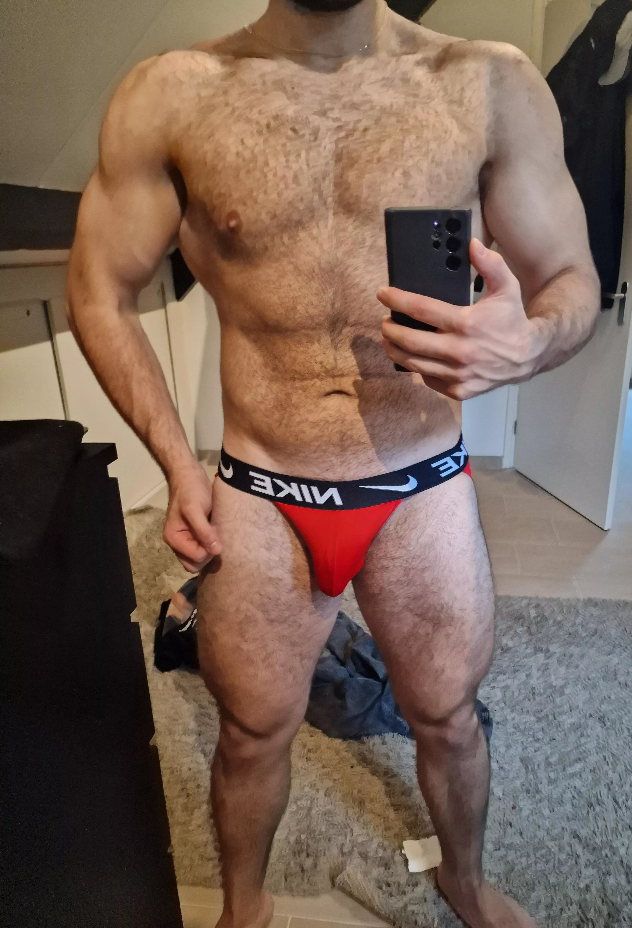 What would you do if you come across me like this in the locker room?