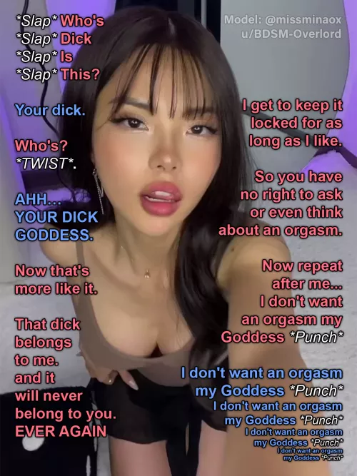 A mean reminder: Of who the dick belongs to [Model: @missminaox]