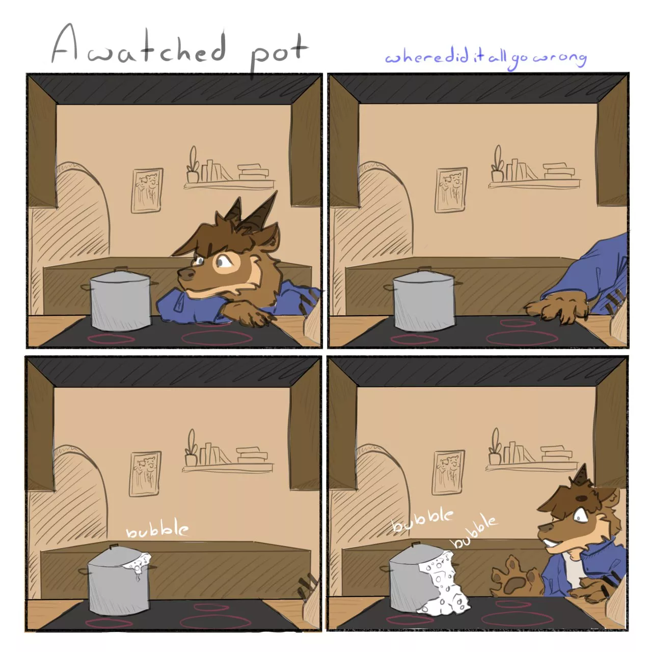 A watched pot (art by me)