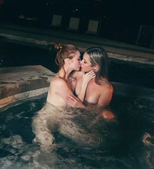 Hot tub kiss