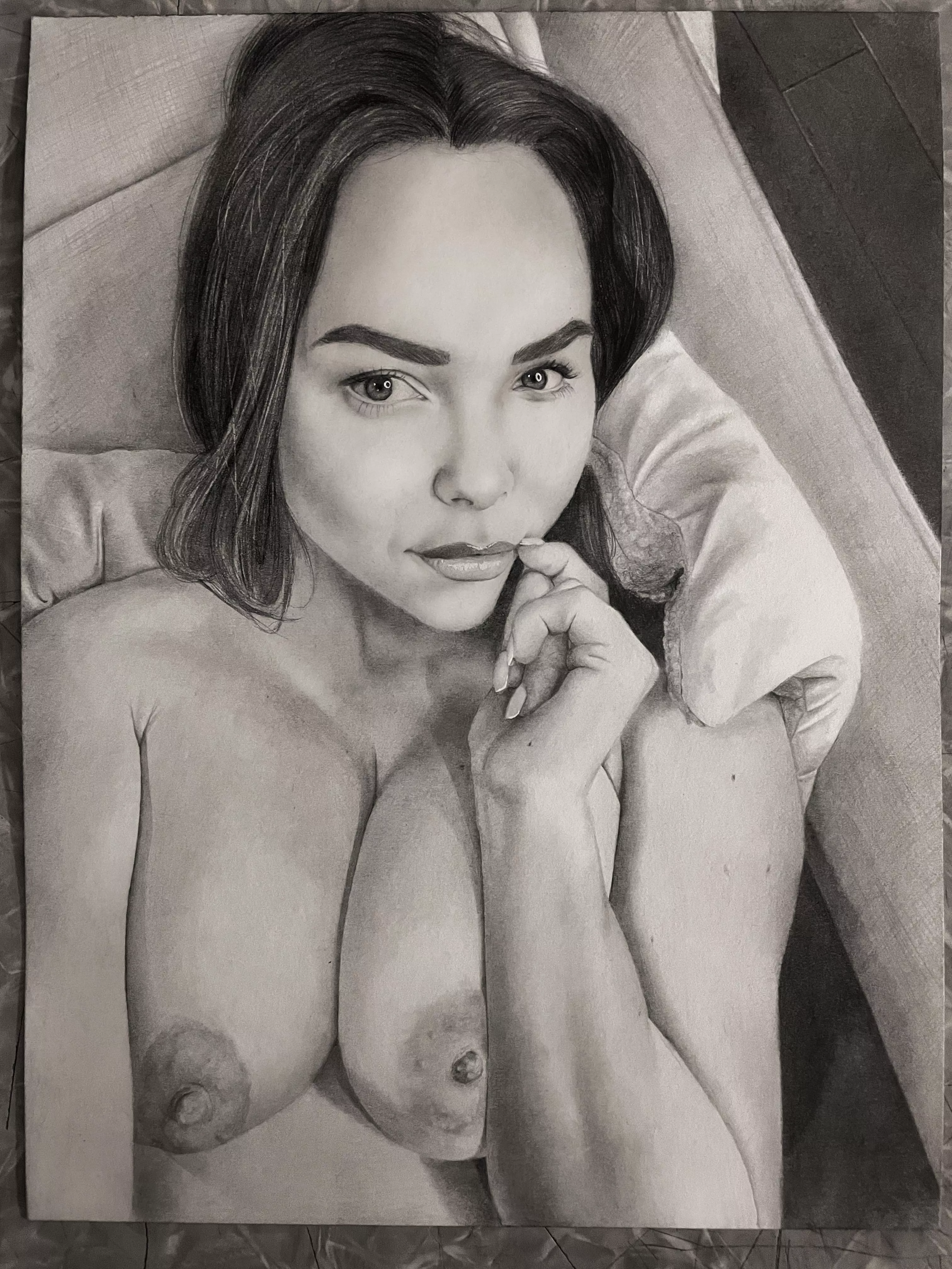 Irene, graphite drawing by me