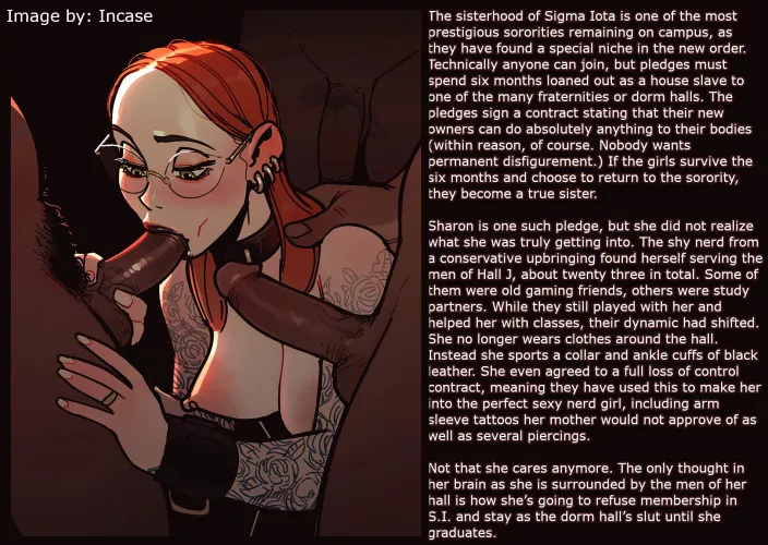 Modern 17: Pledging to a Sorority Leads to an Awakening [Group] [Image by: Incase] [Free Use] [Conservative Upbringing] [Blow Job] [Implied Sex] [Sex Slave] [Eager] [Body Modification] [Nerdy Girl]