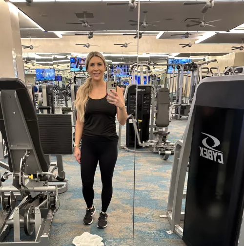 Putting in the work! Thankfully the hotel has a nice gym.