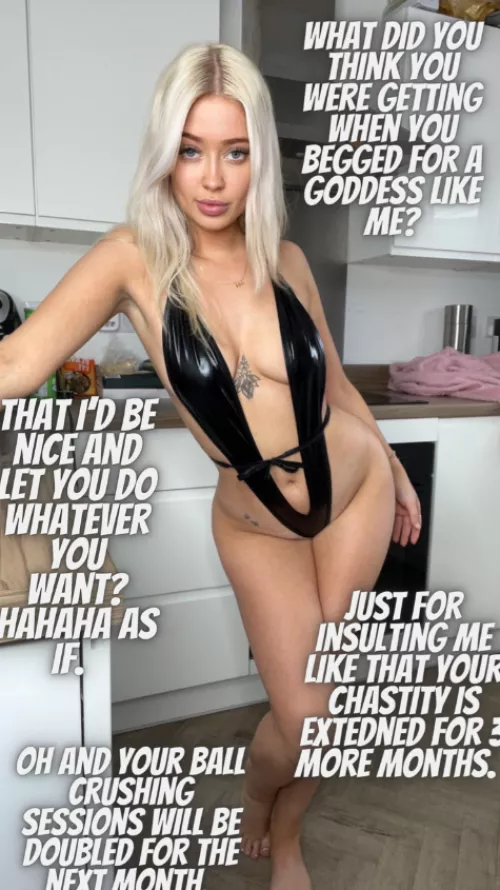 You're more obedient in chastity!