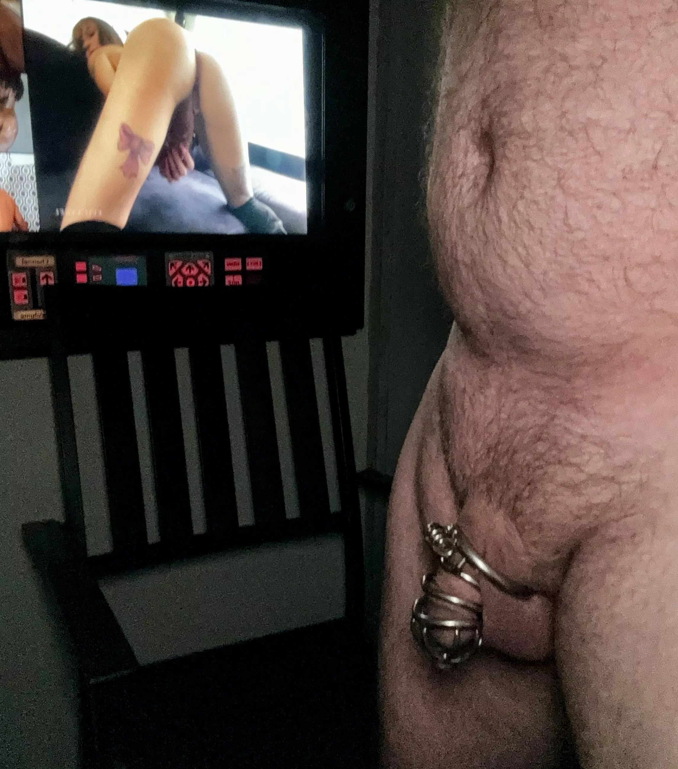 At the glory hole trying to get the courage!