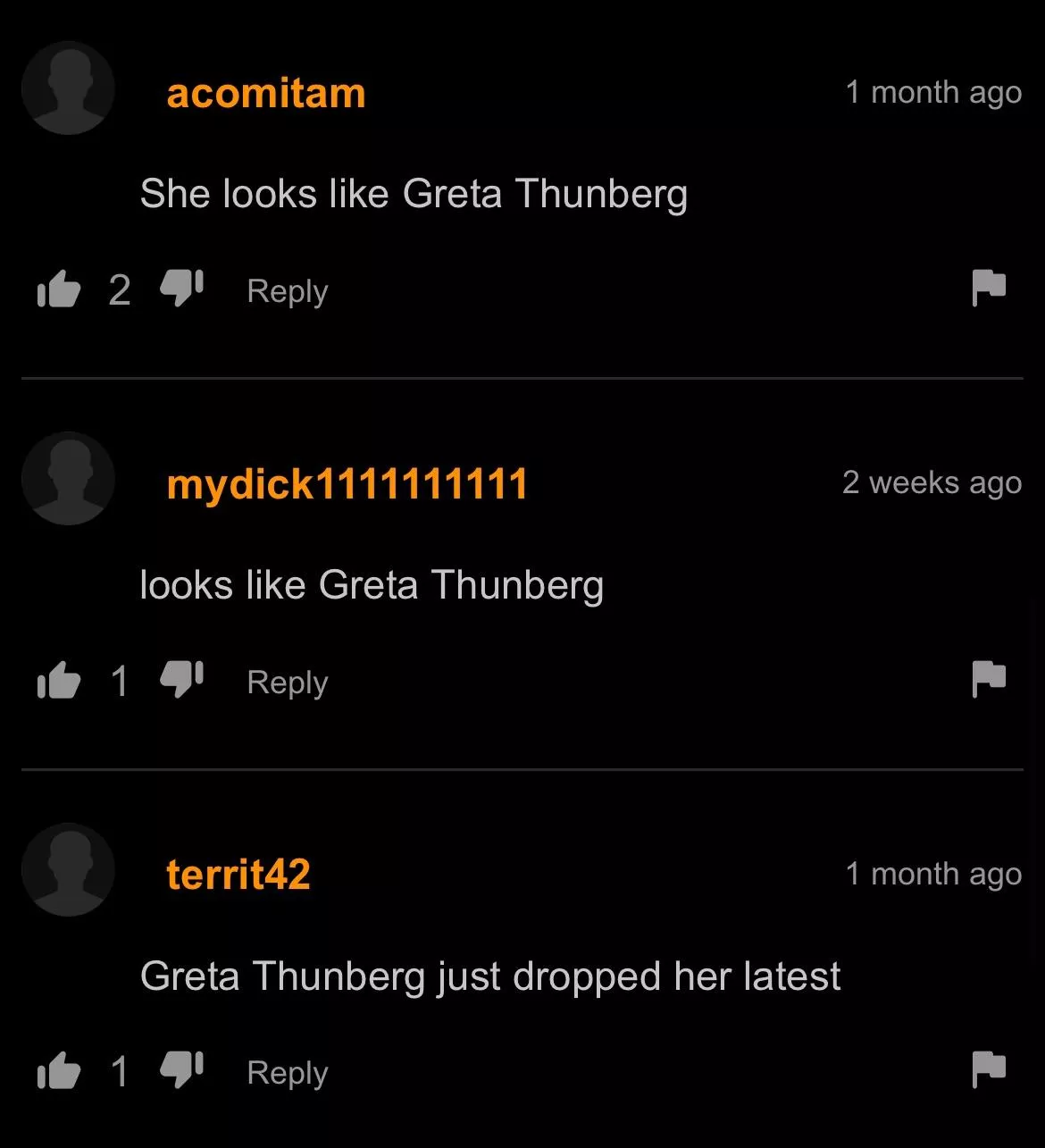 I’m starting to think she looks like Greta Thunberg?