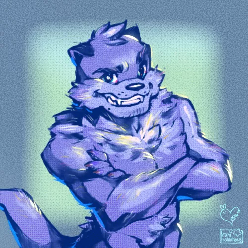 made my non-furry friend into a sea otter-wolf!