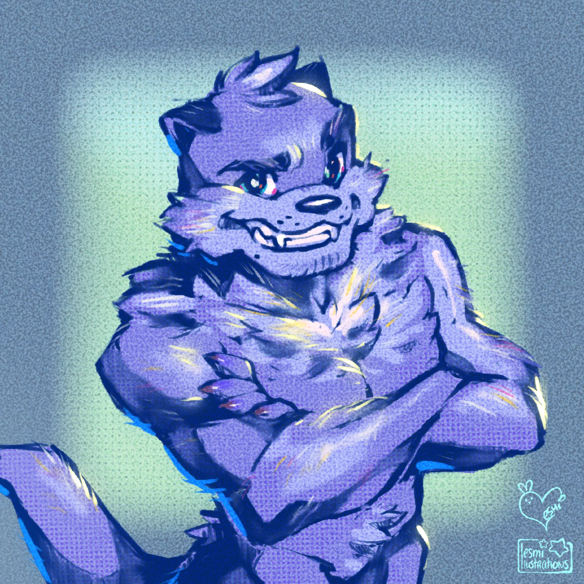 made my non-furry friend into a sea otter-wolf!