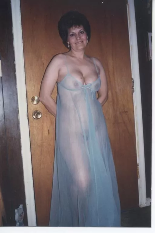 Sheer gown Milf