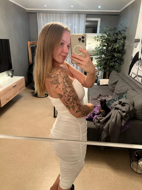 Can you imagine what I look like under this dress?