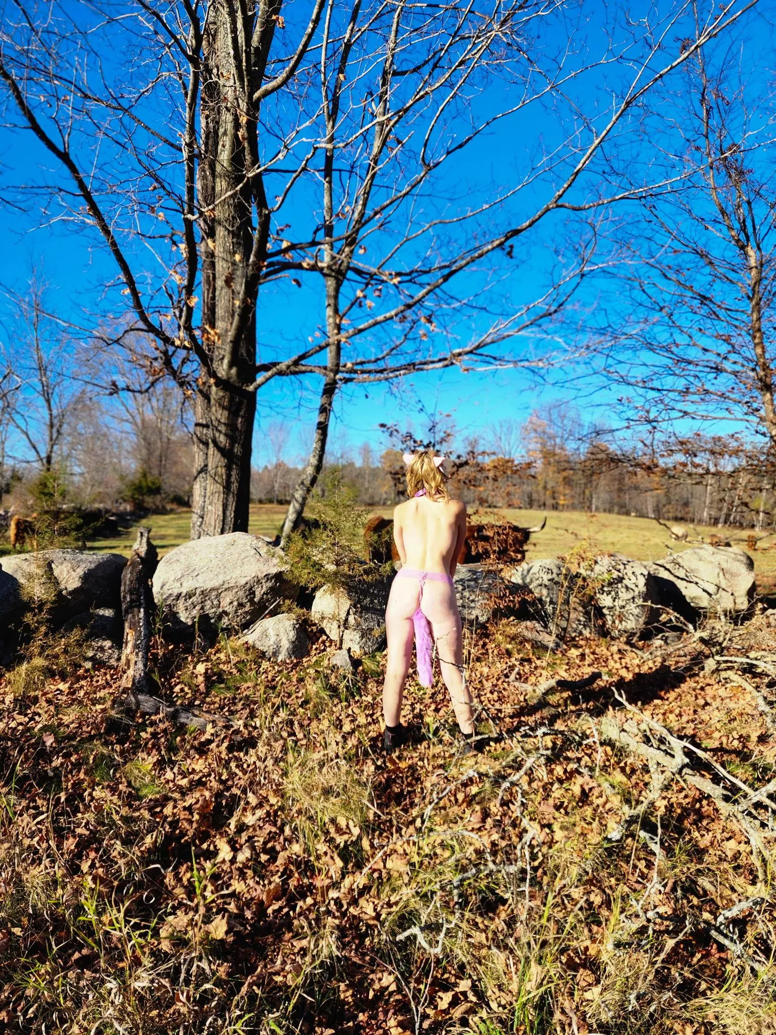 caught me having a little conversation with my bull