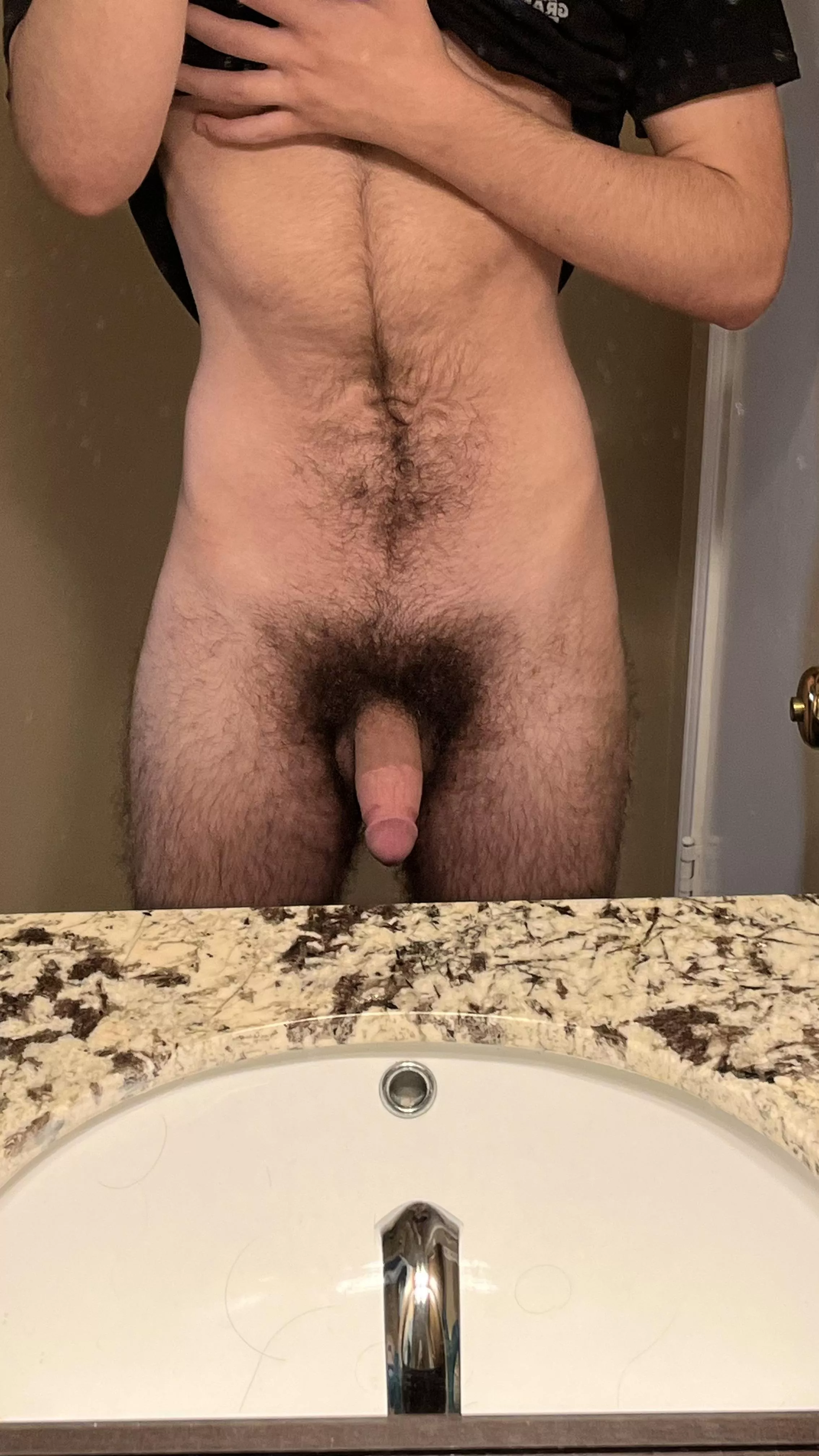 Get my hairy teen cock fully hard