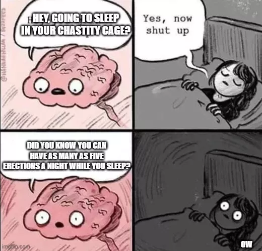 In response to the guy who said 'more memes' I present, my least favorite part of chastity