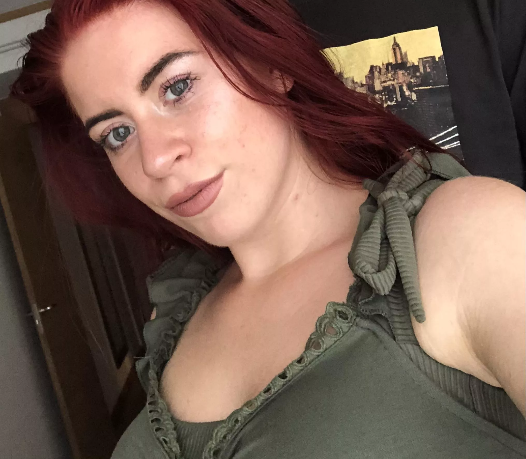 My pale skin is perfect with my red hair