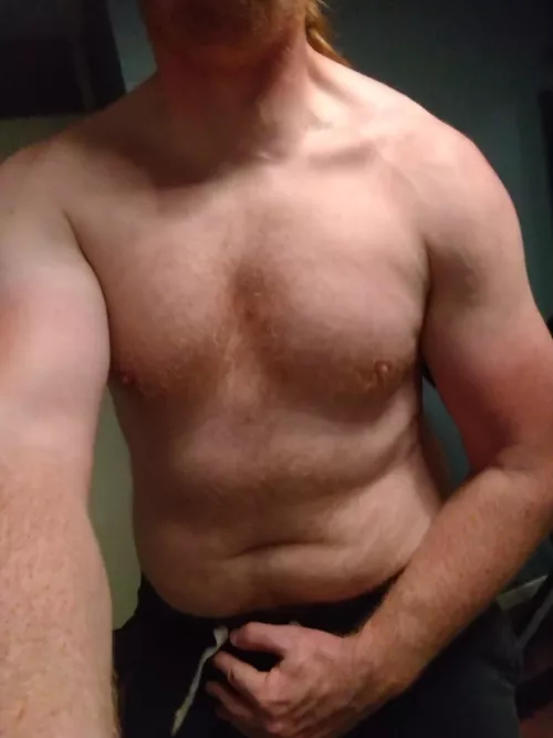 Natural light haired chest