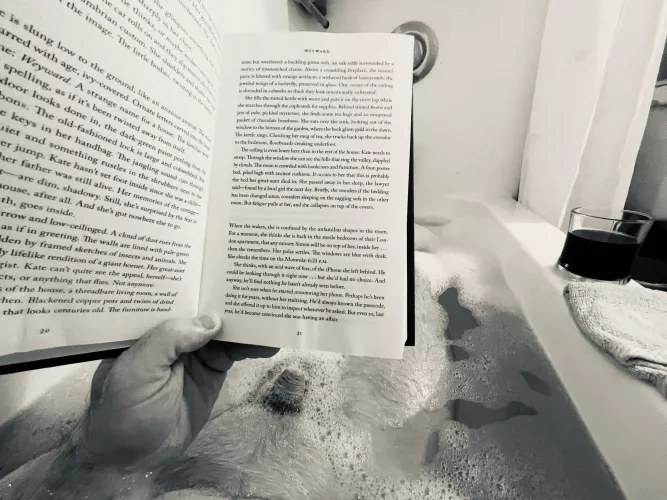 Relaxing Redwine Reading. More, construction man myself, dudes should add this to the arsenal of healing.